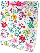 Fresh, torebka prezentowa, matowa, Kwiaty, 26-32-12 cm