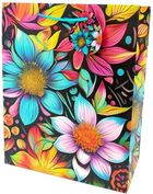 Fresh, torebka prezentowa, matowa, Kwiaty neon, 26-32-12 cm