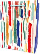 Fresh, torebka prezentowa, matowa, Paski, 18-23-10 cm