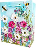 Fresh, torebka prezentowa, matowa, Pszczoły, 18-23-10 cm