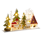 Fééric Lights and Christmas, miasteczko bożonarodzeniowe, scenka świąteczna ze sklejki