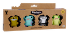 Fuggler, Count Undergoo Mcgoo Green, Gaptooth Mcgoo Blue, Sketchy Squirrel Grey, Munch Munch Green, figurki kolekcjonerskie, 4 szt.