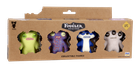 Fuggler, Munch Munch Green, Squidge Purple, Suspicious Fox Blue, Annoyed Alien Brown, figurki kolekcjonerskie, 4 szt.