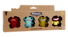 Fuggler, Wide Eyed Weirdo Red, Gaptooth Mcgoo Bluem, Count Undergoo Mcgoo Green, Grin Grin Brown, figurki kolekcjonerskie, 4 szt.