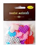 Galeria Hobby, aplikacje materiałowe, serca w kropeczki, 3 cm, 30 szt.