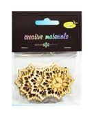 Galeria Hobby, drewniane elementy w kształcie zegara, 4,5 cm, 5 szt.