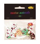 Galeria Hobby, guziki ozdobne, Kotki 2, 20-16 mm, 15 szt.