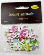 Galeria Hobby, guziki ozdobne, króliczki, 45 mm, 10 szt.