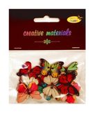 Galeria Hobby, guziki ozdobne, Motyle retro, 28 mm, 15 szt.