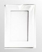 Galeria Hobby, karta passepartout + koperta, biała, 5 szt.