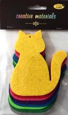 Galeria Hobby, koty z filcu, 9-11 cm, 9 szt.