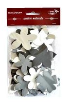 Galeria Hobby, kwiatki, czarno-szaro-białe, 60 szt.