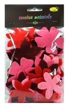 Galeria Hobby, kwiatki z filcu, czerwienie i róże, 60 szt.