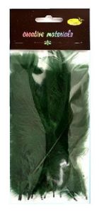 Galeria Hobby, piórka miękkie, ciemnozielone, 15 szt.