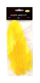 Galeria Hobby, piórka twarde, żółte, 10 szt.