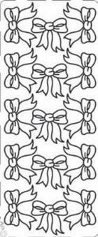 Galeria Hobby, stiker ażurowy, srebrny, 10-23 cm