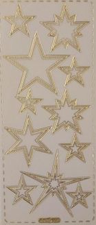 Galeria Hobby, stiker ażurowy, transparentny złoty, 10-23cm