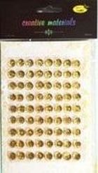 Galeria Hobby, stiker z kryształkami, złoty, 10 mm, 72 szt.