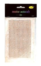 Galeria Hobby, stiker z perełkami, jasny brąz, 3 mm