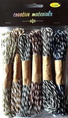 Galeria Hobby, sznurki papierowe duo, 6 kolorów