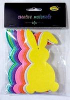 Galeria Hobby, zajaczki z pianki brokatowej, 13cm, 8 szt.