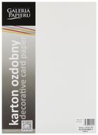 Galeria Papieru, karton ozdobny A4, biały, płótno, 240g, 20 arkuszy