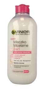 Garnier Skin Naturals, mleczko micelarne 3w1, cera sucha i wrażliwa, 400 ml