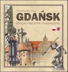 Gdańsk. Mapa ręcznie malowana