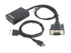 Gembird, adapter A-VGA-HDMI-01, czarny