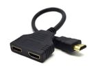 Gembird, adapter, DSP-2PH4-04, czarny, 0,2m