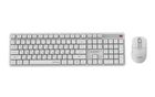 Gembird, Silent Key Pro Business, zestaw bezprzewodowy, klawiatura i mysz, biały, układ RU
