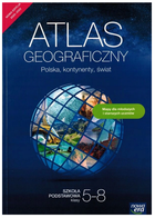 Geografia. Atlas Polska. Kontynenty świat. Klasy 5-8 szkoła podstawowa