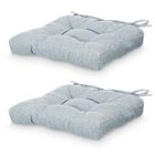 Giftdecor, poduszki na krzesło z pikowaniem i troczkami, 40-40 cm