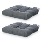 Giftdecor, poduszki na krzesło z pikowaniem i troczkami, 40-40 cm