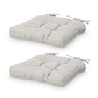 Giftdecor, poduszki na krzesło z pikowaniem i troczkami, 40-40 cm