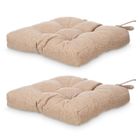 Giftdecor, poduszki na krzesło z pikowaniem i troczkami, 40-40 cm