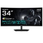Gigabyte, monitor, 34", G34WQC2, WQHD, 200Hz, 2DP, 2HDMI