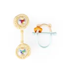 GiliGums, zestaw startowy: gryzak i grzechotka, beżowy