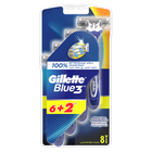 Gillette, Blue3, jednorazowe maszynki do golenia dla mężczyzn, 6+2 szt.