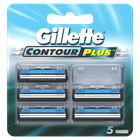 Gillette, Contour Plus, wymienne ostrza do maszynki do golenia, 5 szt.