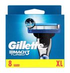 Gillette, Mach3, turbo ostrza wkłady wymienne do maszynki do golenia dla mężczyzn, 8 szt.