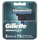 Gillette, Mach3+, wymienne ostrza do maszynki do golenia, 5 szt.