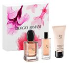 Giorgio Armani, Si, zestaw: woda perfumowana spray, 50 ml + woda perfumowana spray, 15 ml + balsam do ciała, 50 ml
