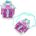 Girabrilla, Puffer, torebka na ramię, turkus-fiolet