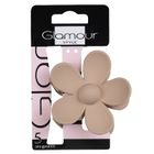 Glamour, klamra do włosów w kształcie kwiatka, beżowa