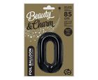 GoDan, balon foliowy B&C cyfra 0, matowa czarna, 85 cm