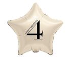 Godan, balon foliowy, gwiazda 4, kremowy, 44 cm
