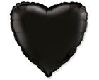 Godan, balon foliowy, serce, czarne, 46 cm