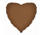 Godan, balon foliowy, serce matowe, choco brown, 46 cm