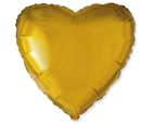 Godan, balon foliowy, serce, złote, 46 cm